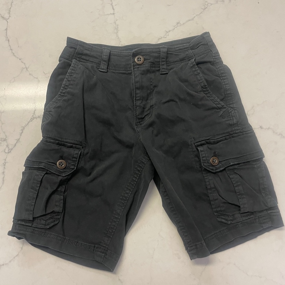 American Eagle Boy’s Classic Active Flex Dark Gray Cargo Shorts Size 26